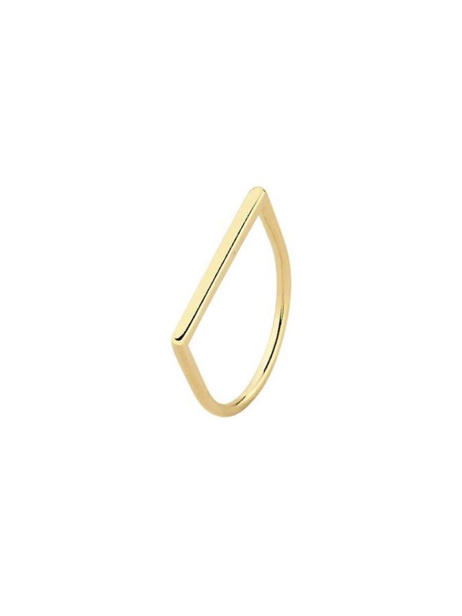Anel Traco Liso — banho de ouro 18k, Heali Semijoias