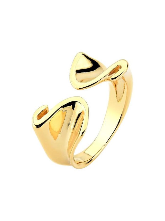 Anel Onda Lisa | Regulável — banho de ouro 18k, Heali Semijoias