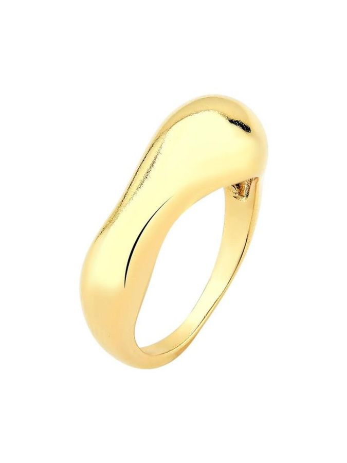 Anel Organico Liso — banho de ouro 18k, Heali Semijoias