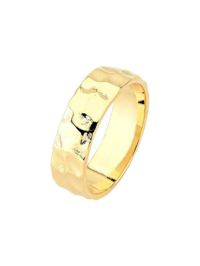 Anel Liso Organic 18 — banho de ouro 18k, Heali Semijoias