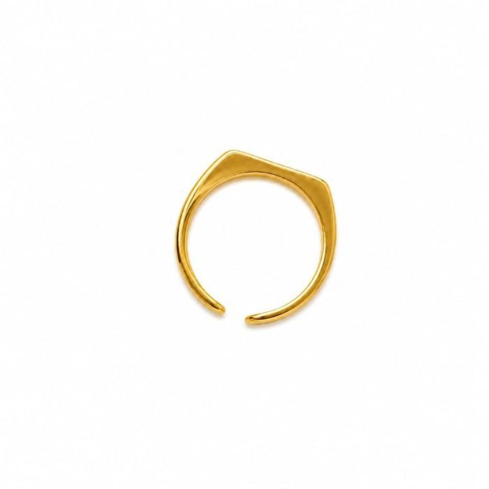 Anel Falange Liso Banho Ouro — banho de paládio, Heali Semijoias