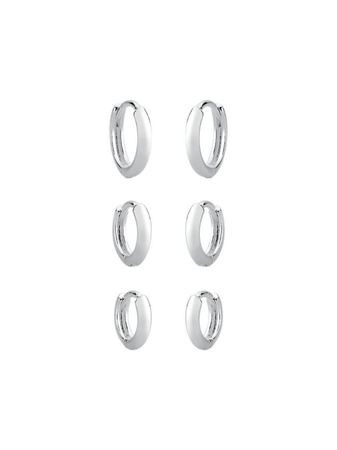 Trio Argola Lisa Prata 925 — prata 925, Heali Semijoias