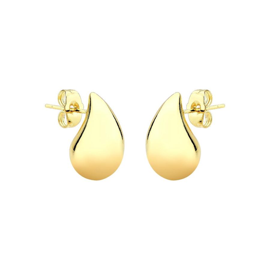 Brinco Gota Abaulada P — banho de ouro 18k, Heali Semijoias