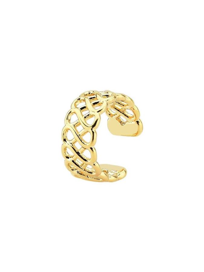 Piercing Fake Infinito Vazado — banho de ouro 18k, Heali Semijoias