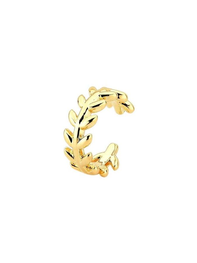 Piercing Fake Folha — banho de ouro 18k, Heali Semijoias
