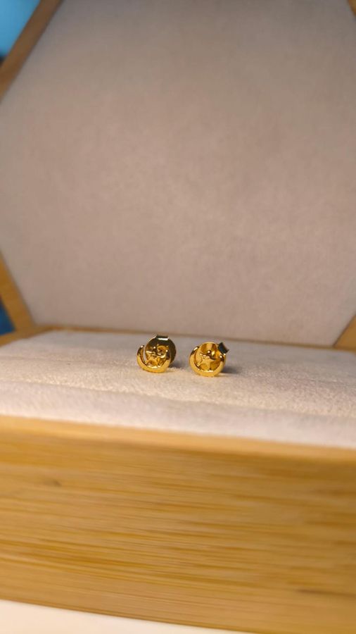 Brinco Lua/estrela Ouro — banho de ouro 18k, Heali Semijoias
