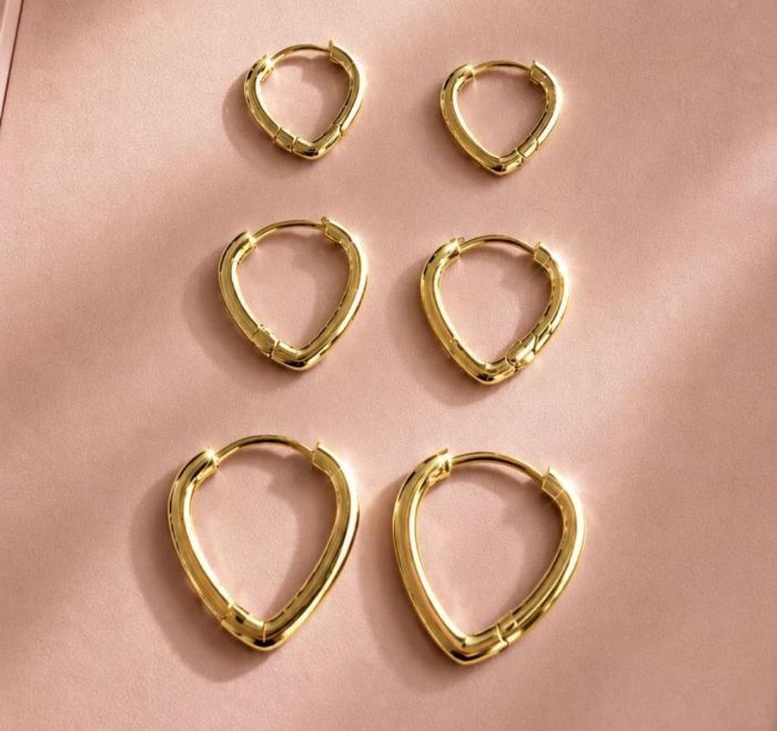Brincos Trio Argola Lisa — banho de paládio, Heali Semijoias