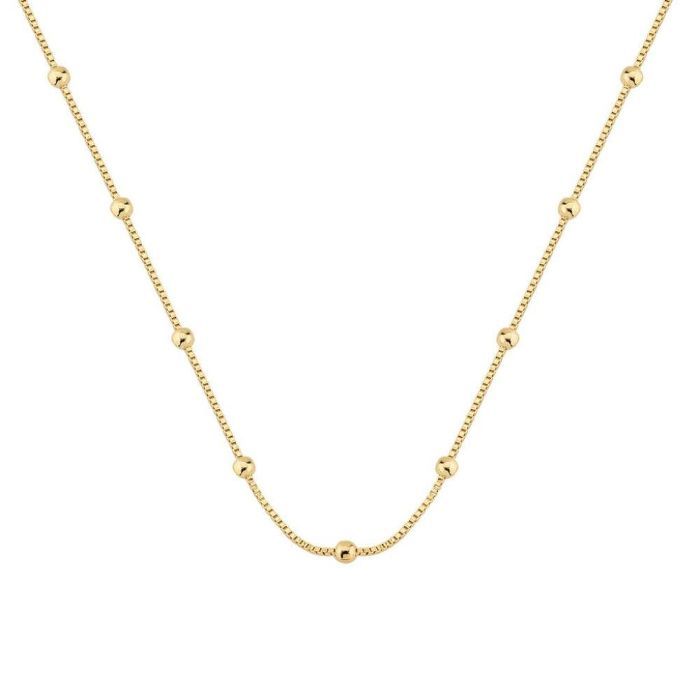 Colar Veneziana Com Bolinhas 45cm — banho de ouro 18k, Heali Semijoias