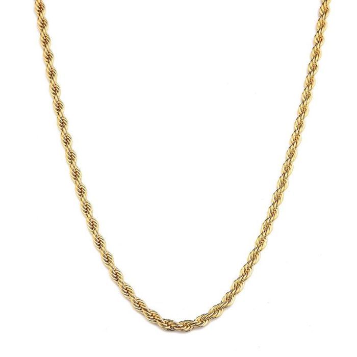 Colar Cordao Baiano 50cm 4 MM — banho de paládio, Heali Semijoias