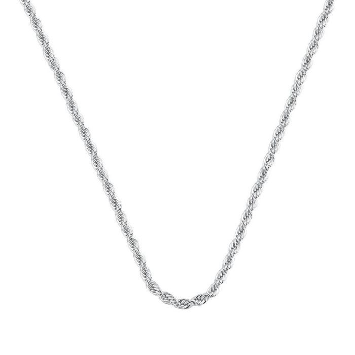 Colar Cordao Baiano 45cm 2mm Banho DE Prata — banho de prata, Heali Semijoias