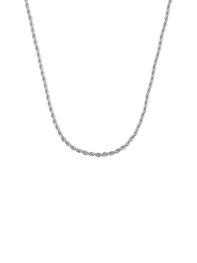 Colar Cordao Baiano 40cm 2mm Banho Prata — banho de prata, Heali Semijoias