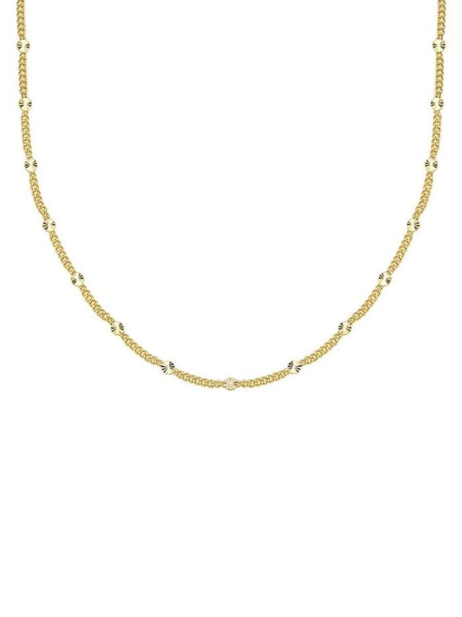 Colar Plaquinhas Diamantadas 50cm — banho de ouro 18k, Heali Semijoias