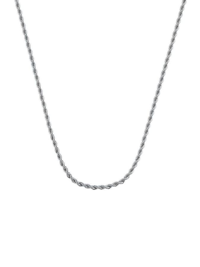 Colar Cordão Baiano 45cm 2mm Banho Ródio Branco — banho de ródio branco, Heali Semijoias