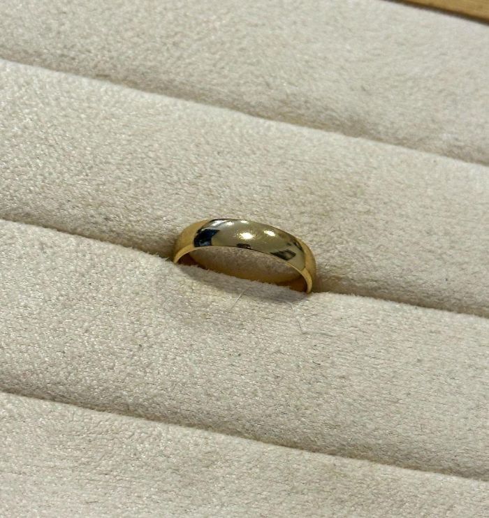 Anel Alianca Dourado — banho de paládio, Heali Semijoias