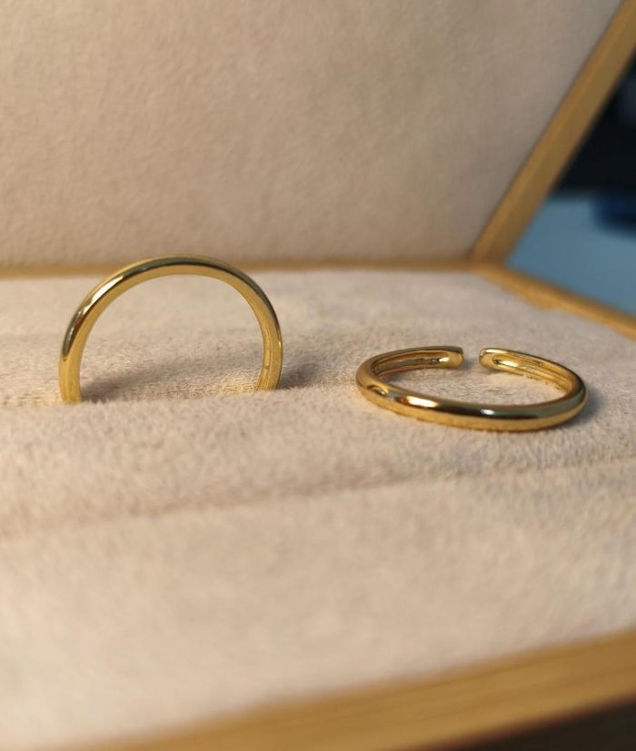 Anel Aro Fino — banho de ouro 18k, Heali Semijoias