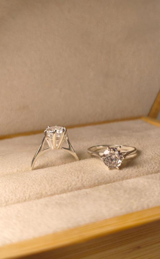 Anel Solitario Cristal Incolor 7mm Prata 925 — prata 925, Heali Semijoias