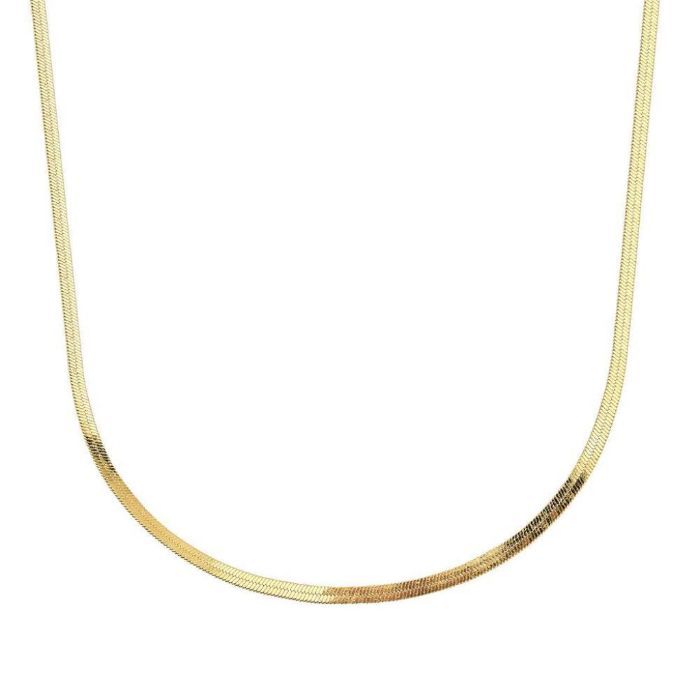 Colar Chocker Malha Fita 2mm Dourada 30+10cm — banho de paládio, Heali Semijoias