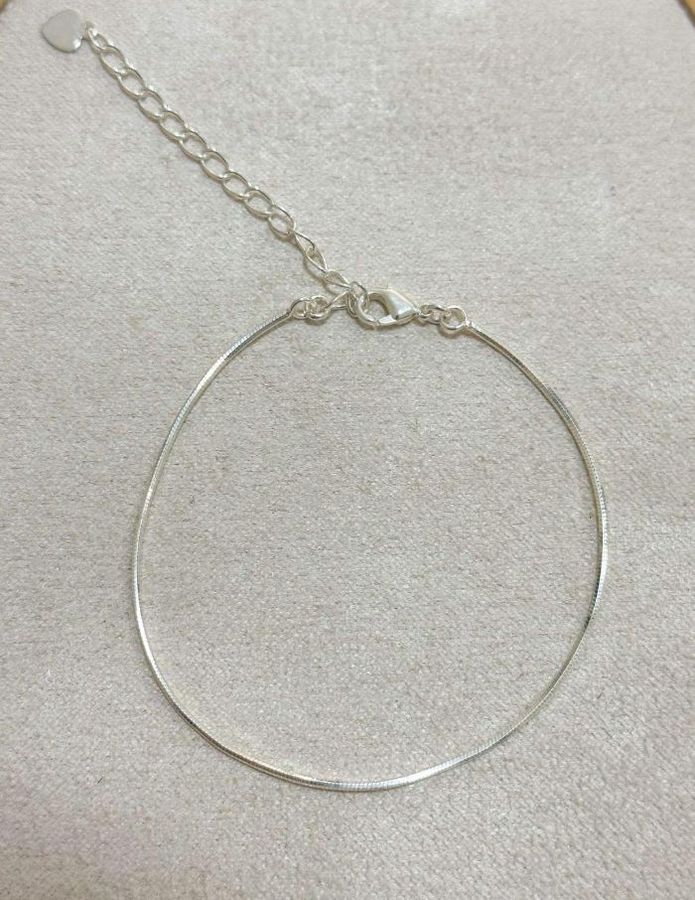 Pulseira Rabo DE Rato Diamantada 16+5cm Banho Prata — banho de prata, Heali Semijoias
