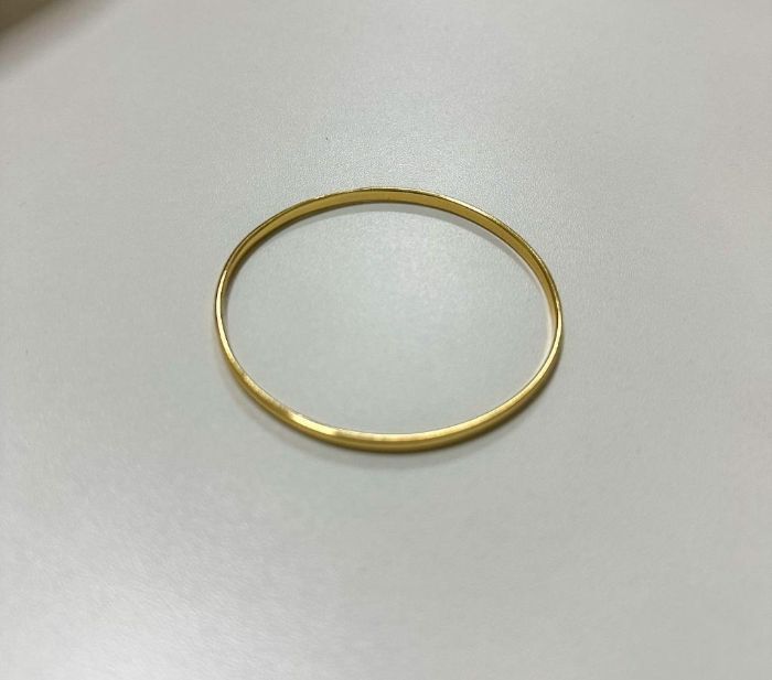 Bracelete Aro Liso Banho Ouro