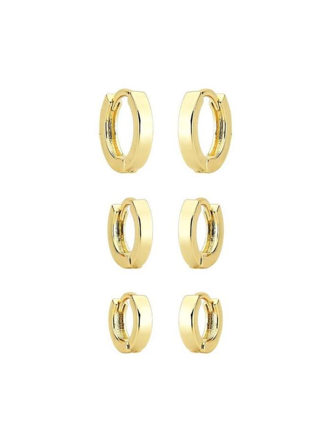 Mix DE Brincos Argola — banho de ouro 18k, Heali Semijoias
