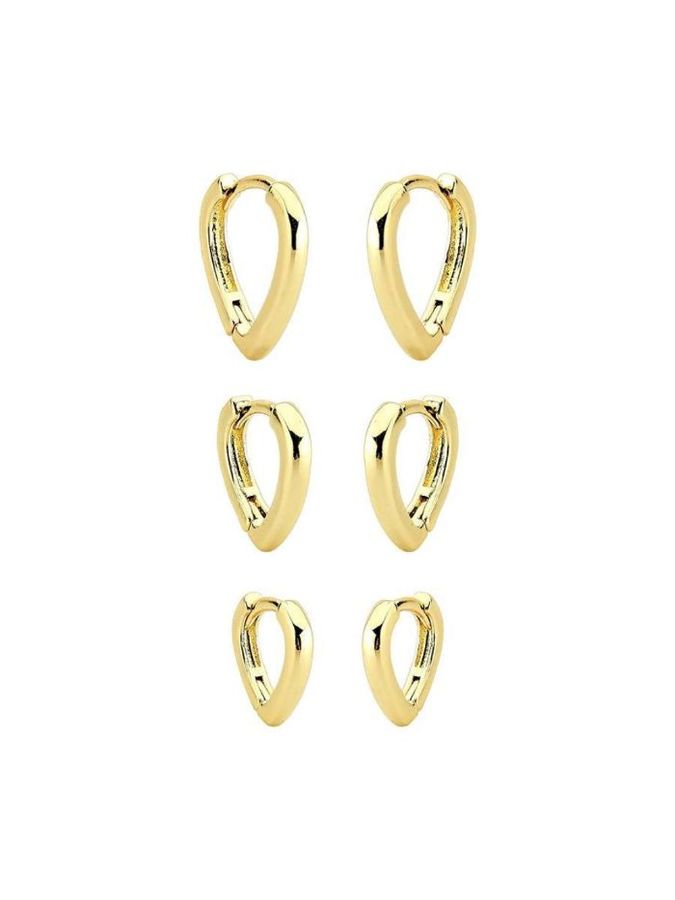 Mix DE Brincos Gota — banho de ouro 18k, Heali Semijoias