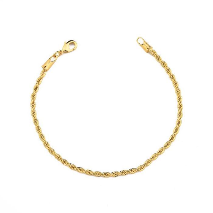 Pulseira Cordao Baiano 2 MM 16.5 CM — banho de paládio, Heali Semijoias