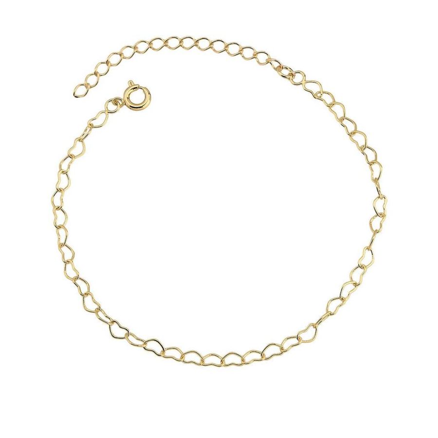 Pulseira Elo Coracao — banho de paládio, Heali Semijoias