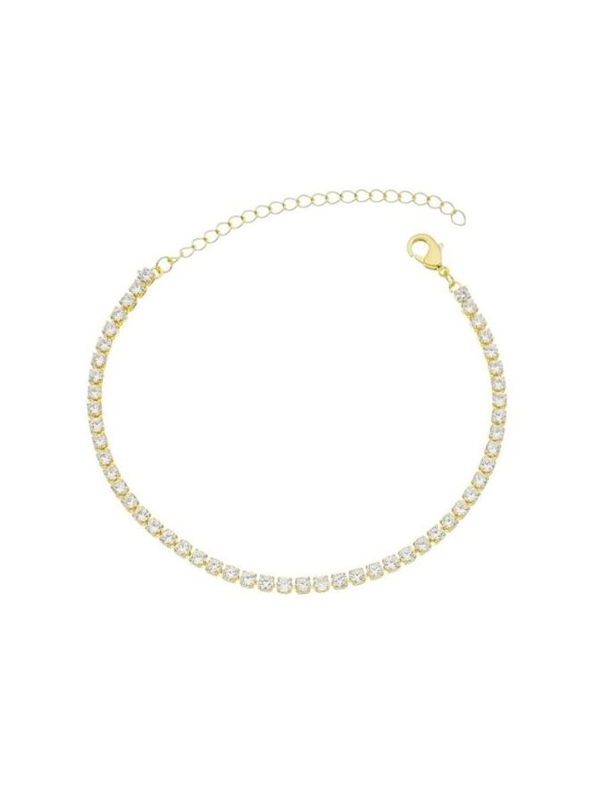 Pulseira Riviera Incolor 2.5 MM — banho de ouro 18k, Heali Semijoias