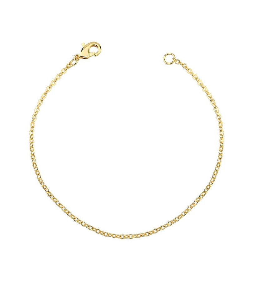 Pulseira Mini Elo Cadeado Banho Ouro — banho de paládio, Heali Semijoias