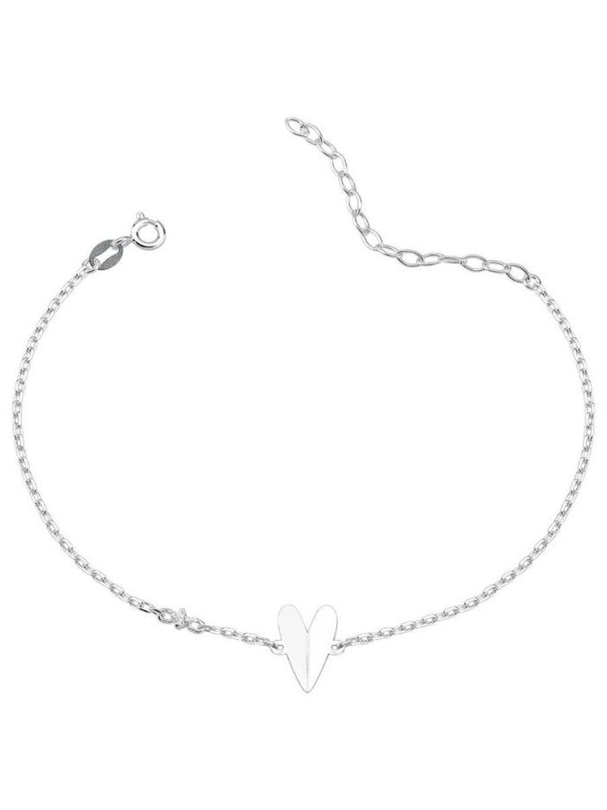 Pulseira Coração Liso | Prata 925 — prata 925, Heali Semijoias