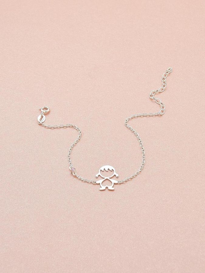 Pulseira Menina | Prata 925 — banho de prata, Heali Semijoias