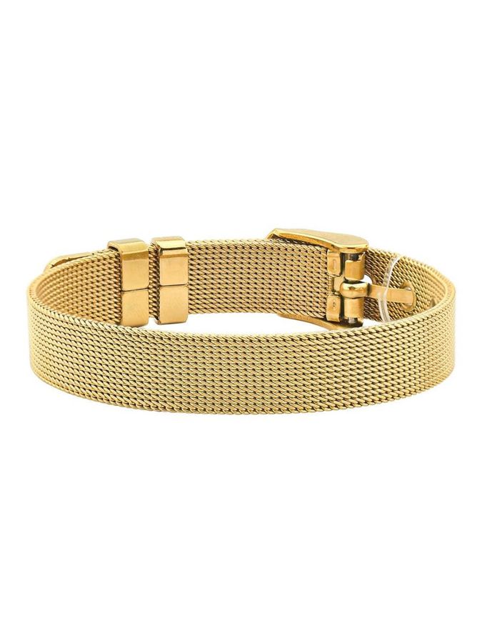 Pulseira Relogio — banho de paládio, Heali Semijoias