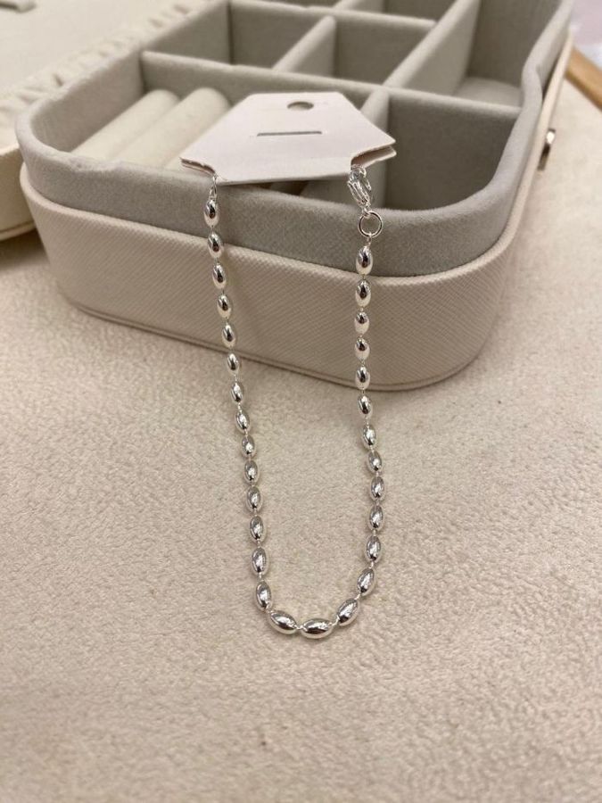 Pulseira Oval — banho de prata, Heali Semijoias