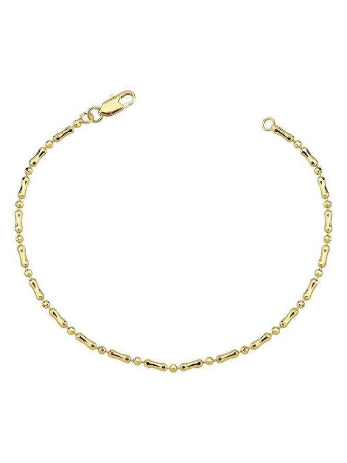 Pulseira Tubo Com Esfera — banho de ouro 18k, Heali Semijoias
