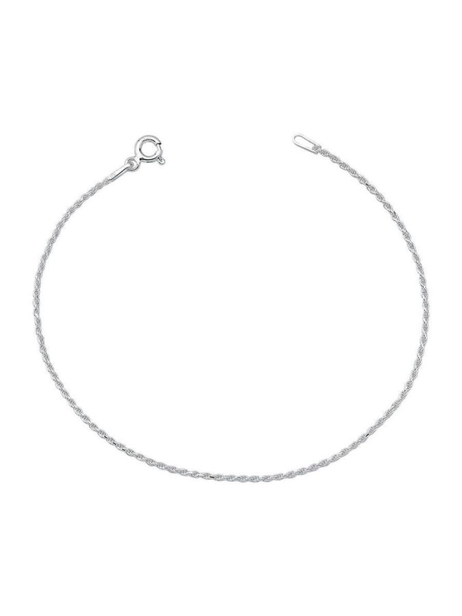 Pulseira Cordao Baiano Fina — prata 925, Heali Semijoias