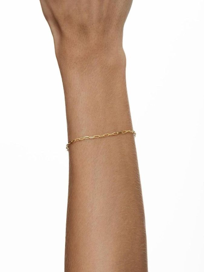 Pulseira Elo Cartier Fina Banho Ouro — banho de paládio, Heali Semijoias